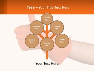 A Person Wearing Orange Gloves Giving A Thumbs Up PowerPoint Template