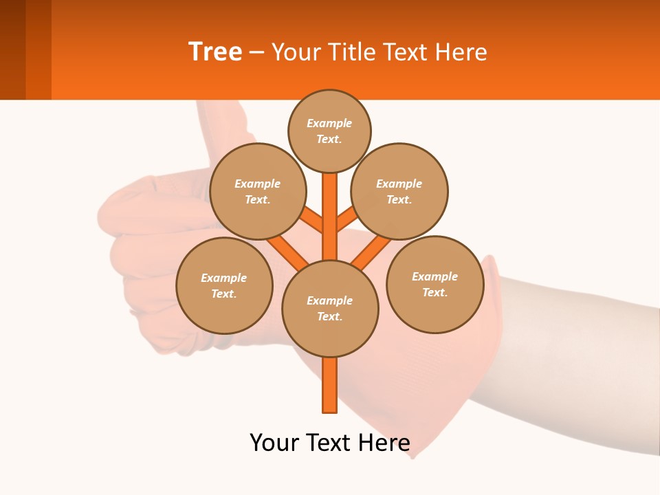 A Person Wearing Orange Gloves Giving A Thumbs Up PowerPoint Template