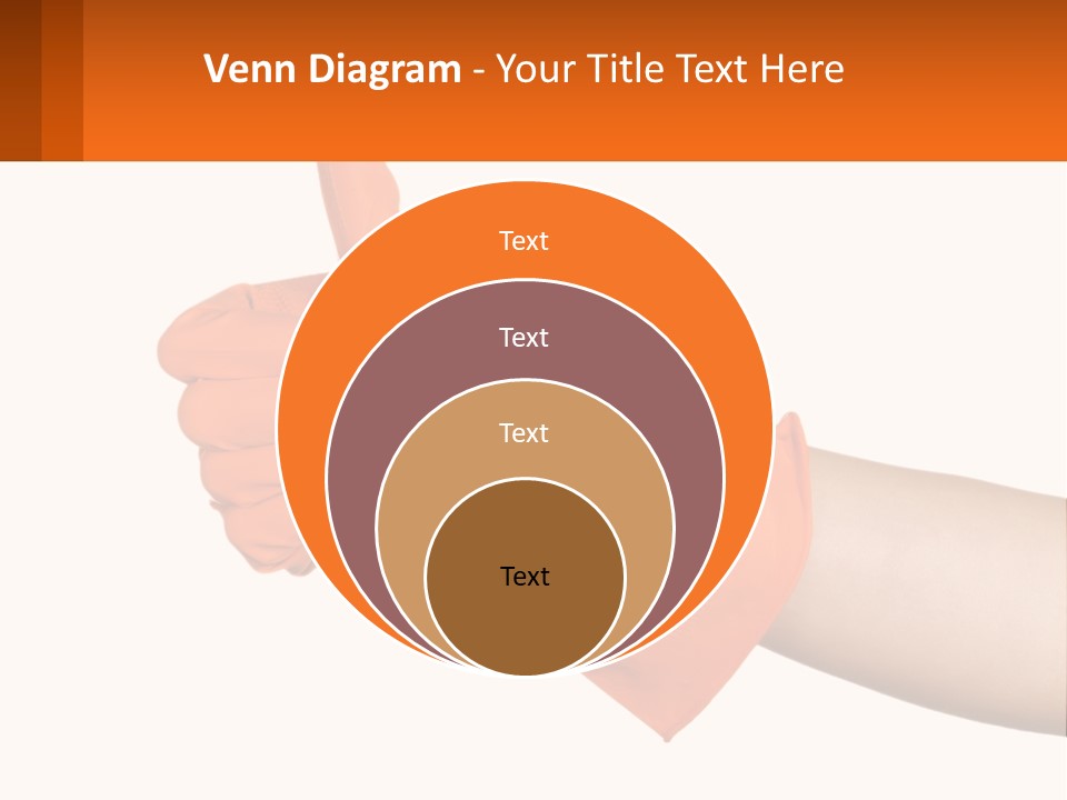 A Person Wearing Orange Gloves Giving A Thumbs Up PowerPoint Template