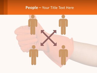 A Person Wearing Orange Gloves Giving A Thumbs Up PowerPoint Template