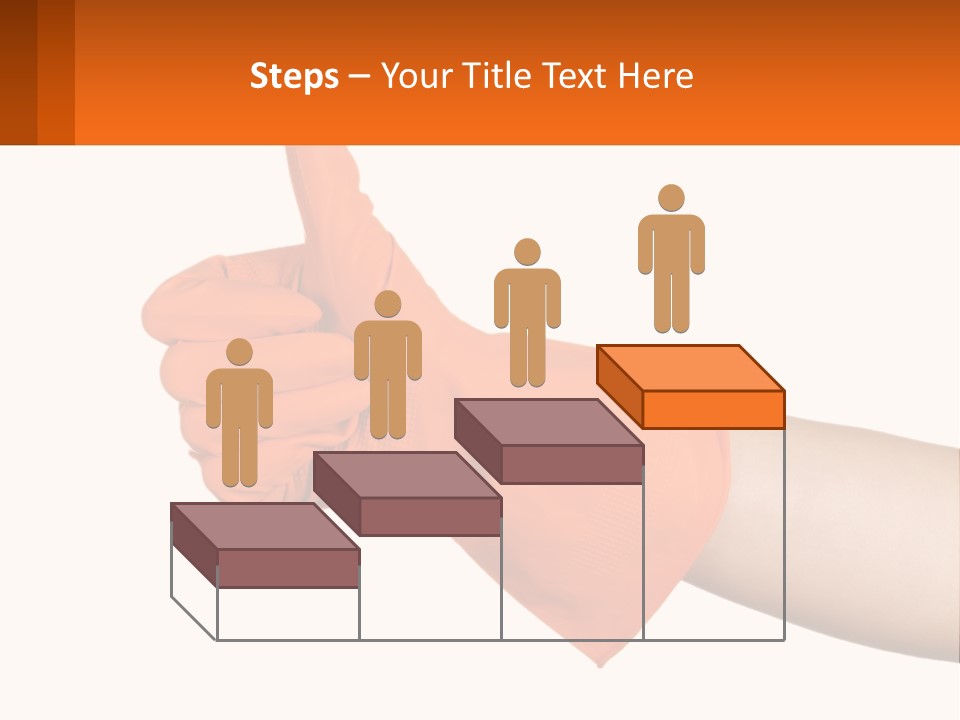 A Person Wearing Orange Gloves Giving A Thumbs Up PowerPoint Template