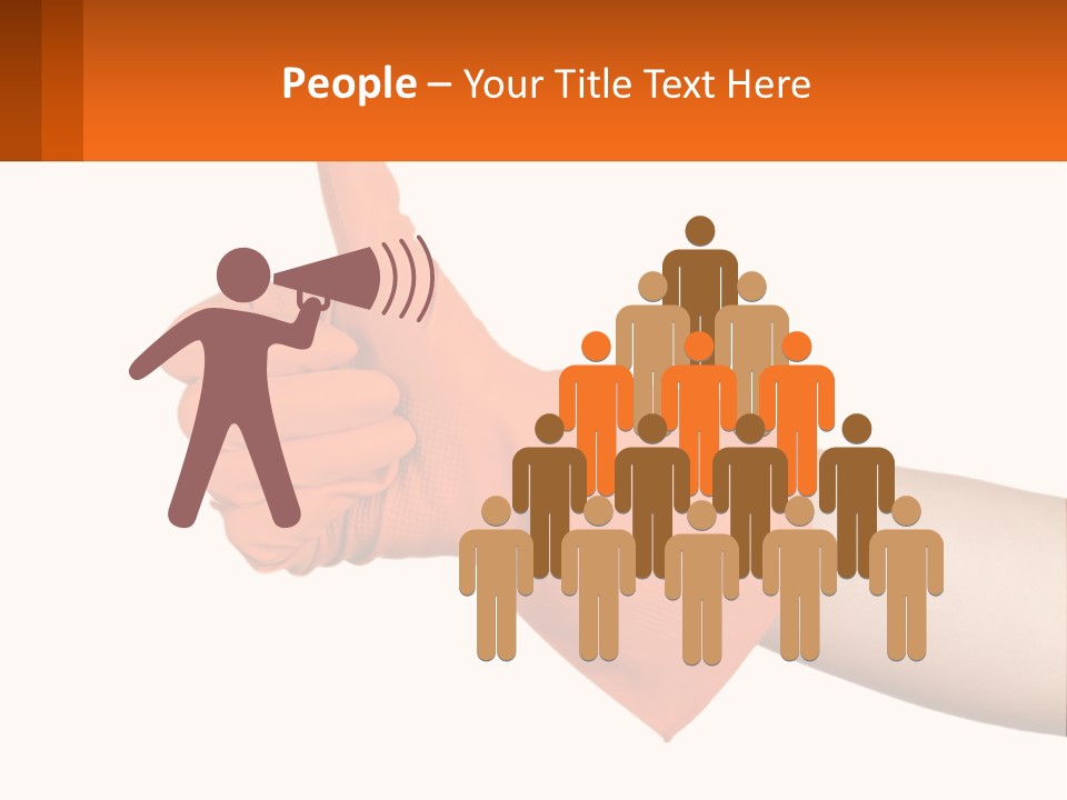 A Person Wearing Orange Gloves Giving A Thumbs Up PowerPoint Template