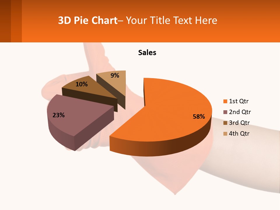 A Person Wearing Orange Gloves Giving A Thumbs Up PowerPoint Template