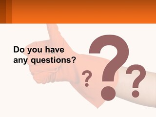 A Person Wearing Orange Gloves Giving A Thumbs Up PowerPoint Template