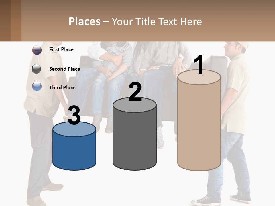 A Group Of People Sitting On Top Of A Couch PowerPoint Template