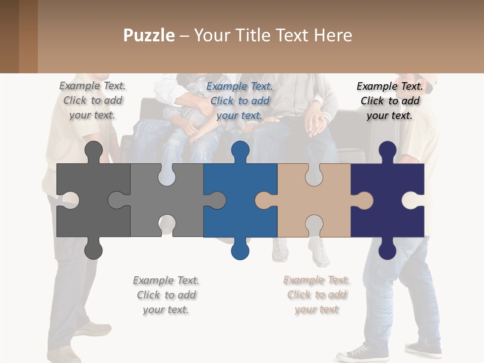 A Group Of People Sitting On Top Of A Couch PowerPoint Template