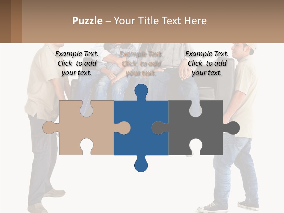 A Group Of People Sitting On Top Of A Couch PowerPoint Template