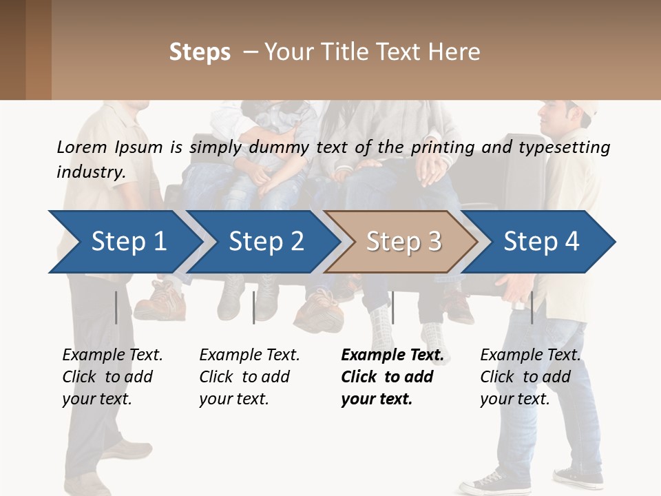A Group Of People Sitting On Top Of A Couch PowerPoint Template