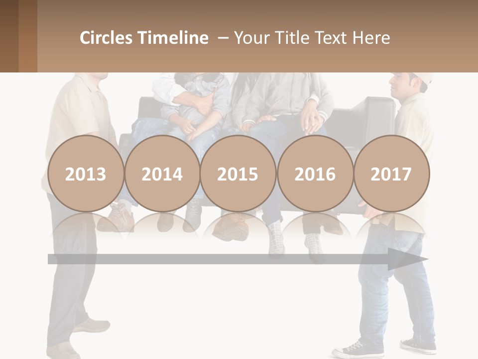 A Group Of People Sitting On Top Of A Couch PowerPoint Template