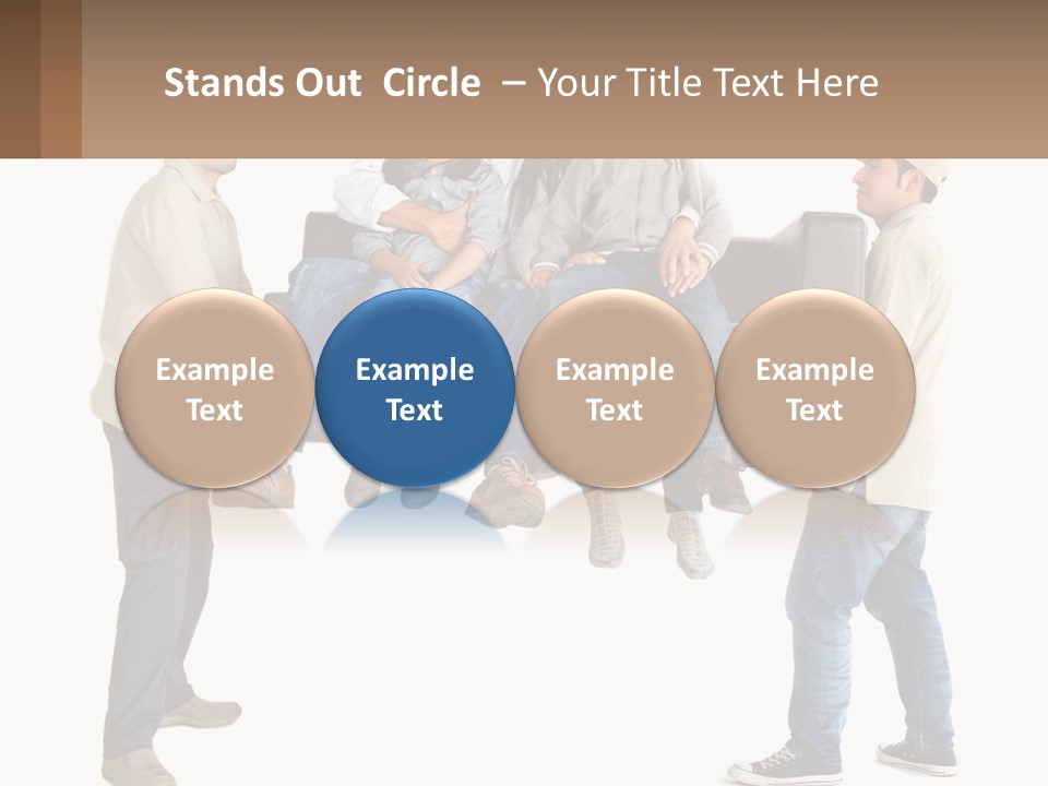 A Group Of People Sitting On Top Of A Couch PowerPoint Template