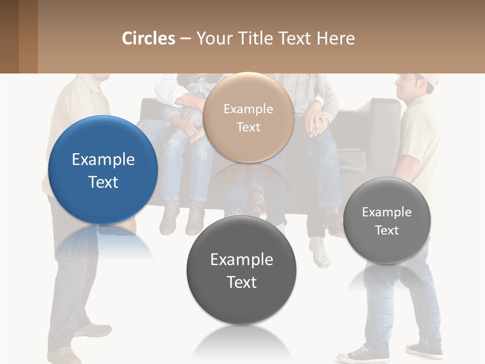 A Group Of People Sitting On Top Of A Couch PowerPoint Template