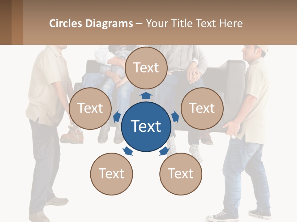 A Group Of People Sitting On Top Of A Couch PowerPoint Template