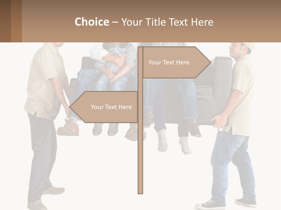 A Group Of People Sitting On Top Of A Couch PowerPoint Template
