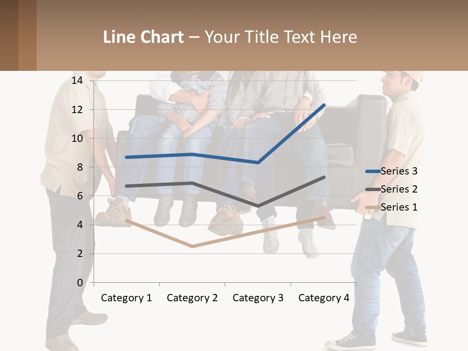 A Group Of People Sitting On Top Of A Couch PowerPoint Template