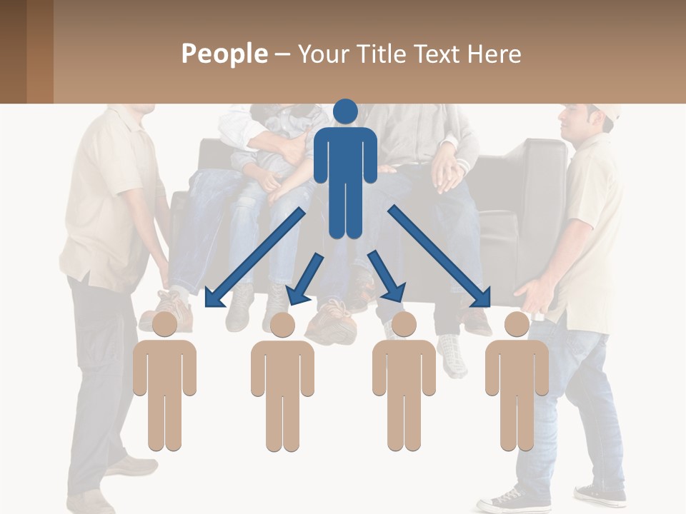 A Group Of People Sitting On Top Of A Couch PowerPoint Template