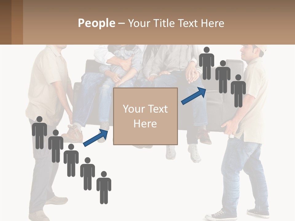 A Group Of People Sitting On Top Of A Couch PowerPoint Template