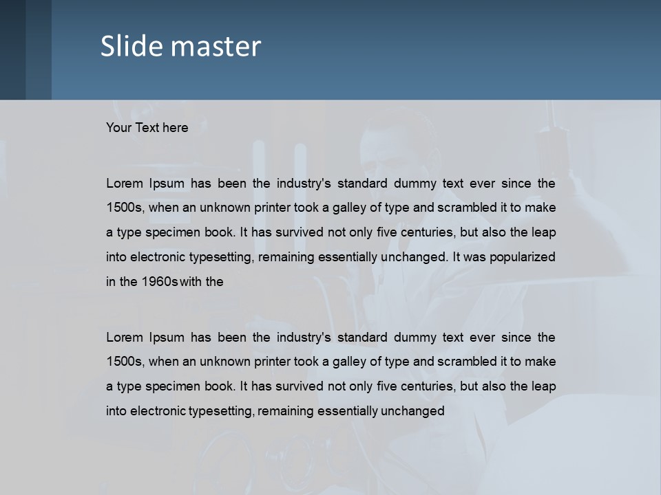 A Man In A White Lab Coat Is Holding A Large Object PowerPoint Template