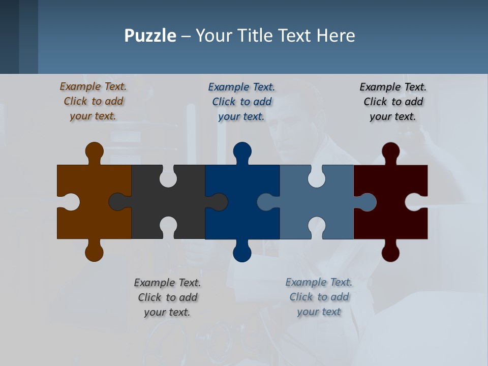 A Man In A White Lab Coat Is Holding A Large Object PowerPoint Template