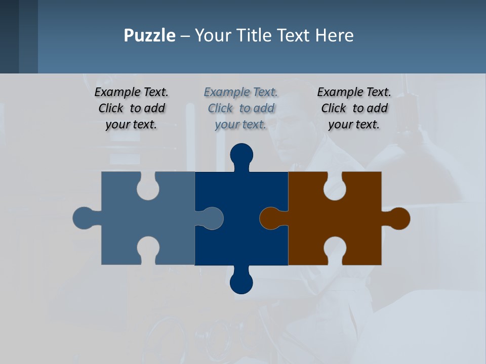 A Man In A White Lab Coat Is Holding A Large Object PowerPoint Template