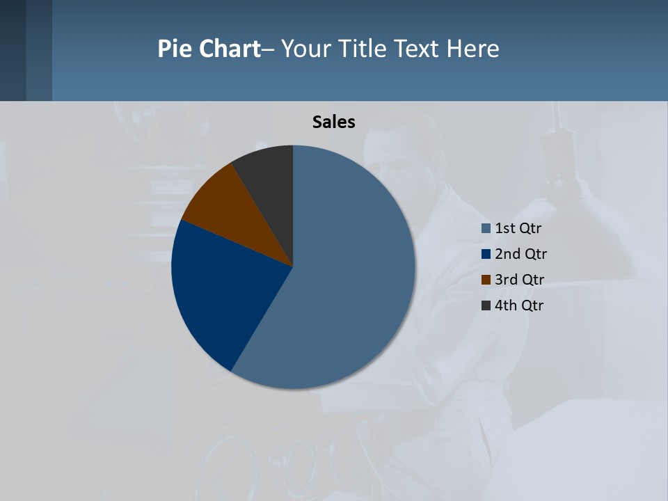A Man In A White Lab Coat Is Holding A Large Object PowerPoint Template