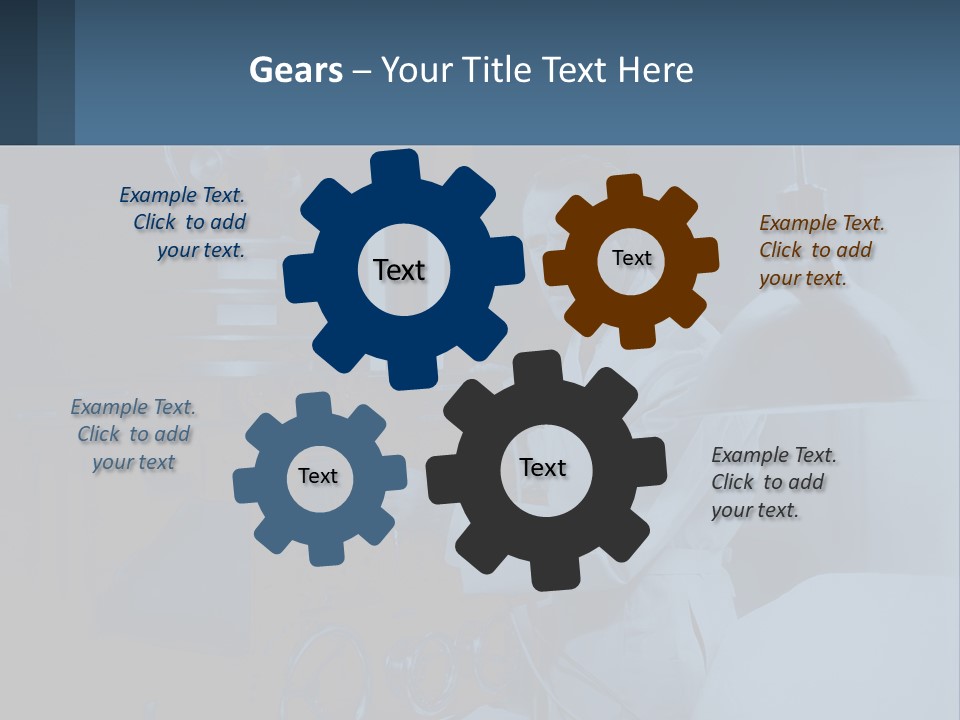 A Man In A White Lab Coat Is Holding A Large Object PowerPoint Template