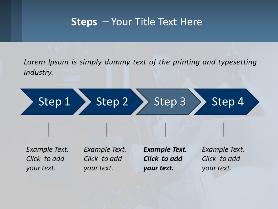 A Man In A White Lab Coat Is Holding A Large Object PowerPoint Template