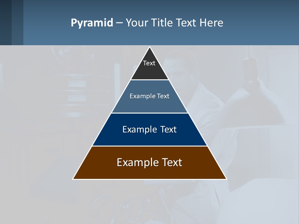 A Man In A White Lab Coat Is Holding A Large Object PowerPoint Template