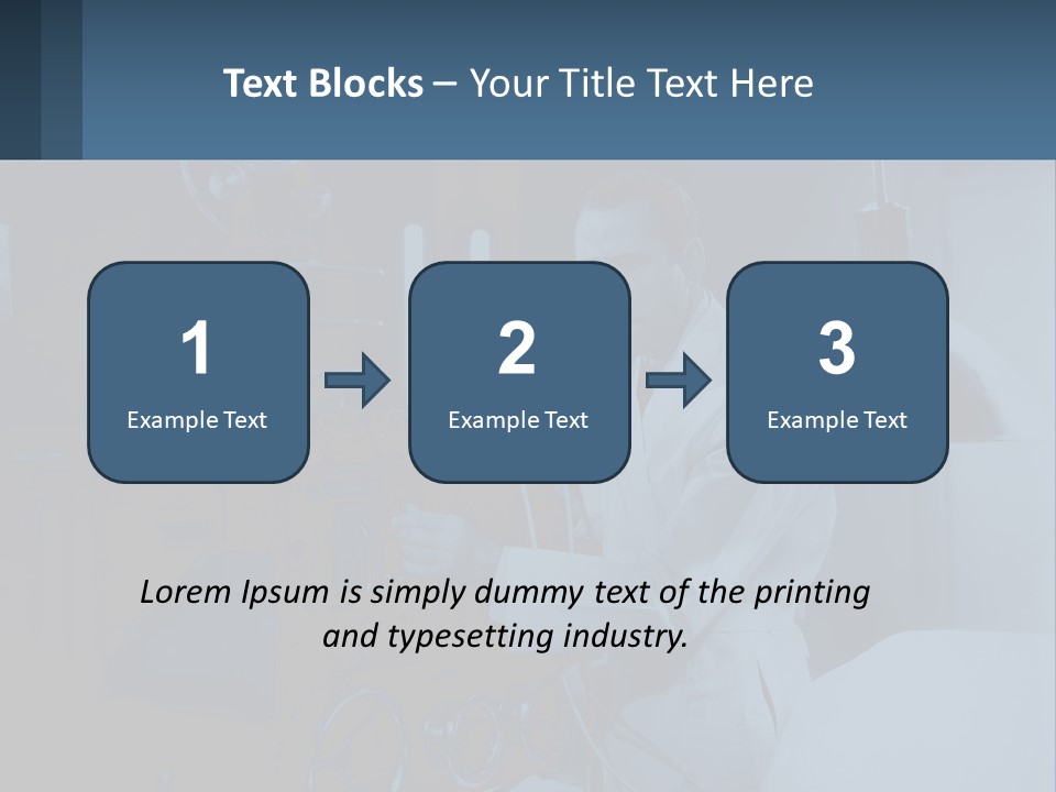 A Man In A White Lab Coat Is Holding A Large Object PowerPoint Template