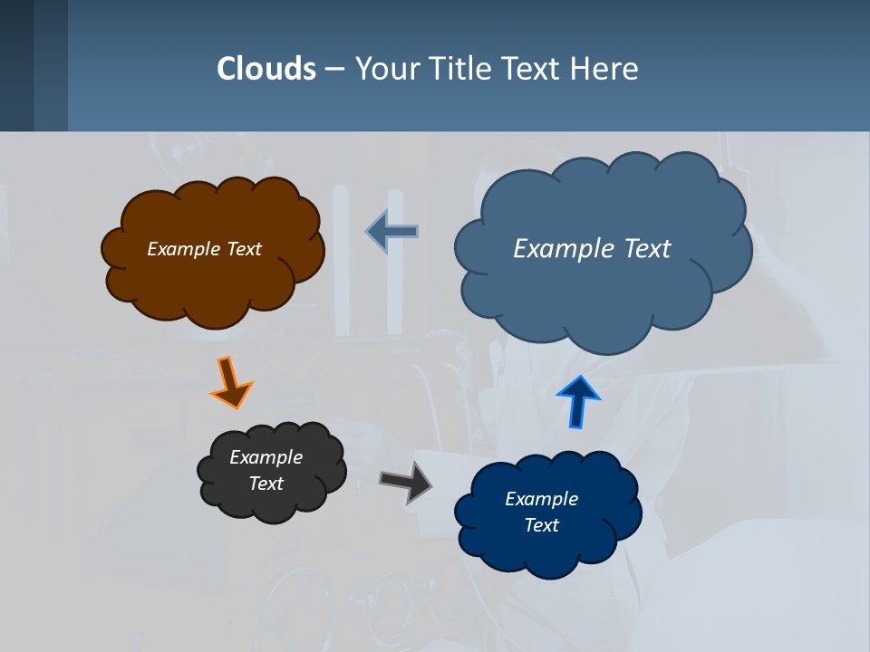A Man In A White Lab Coat Is Holding A Large Object PowerPoint Template