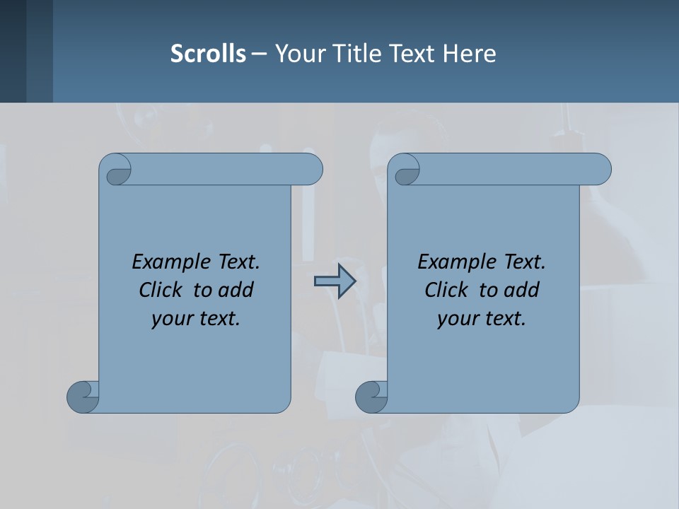 A Man In A White Lab Coat Is Holding A Large Object PowerPoint Template