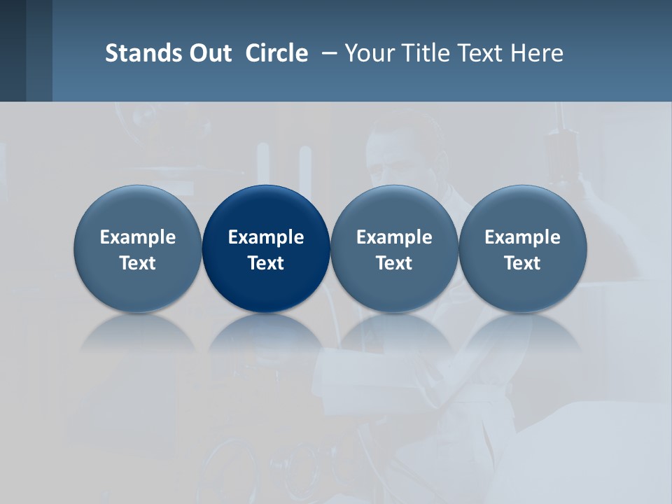 A Man In A White Lab Coat Is Holding A Large Object PowerPoint Template