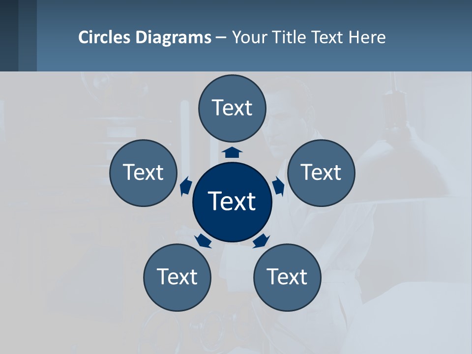 A Man In A White Lab Coat Is Holding A Large Object PowerPoint Template