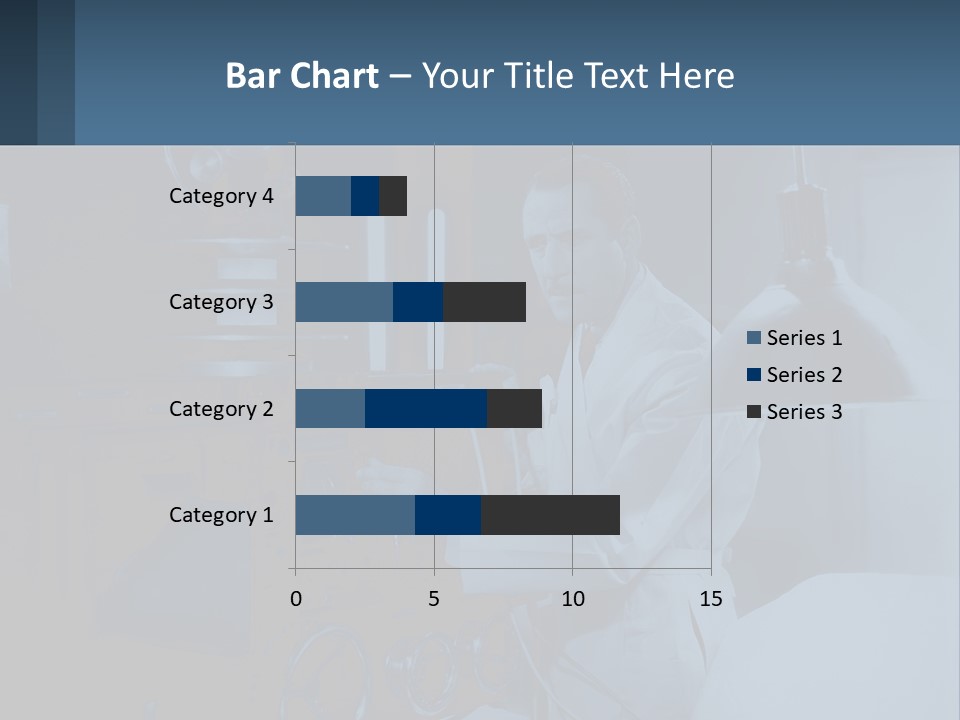A Man In A White Lab Coat Is Holding A Large Object PowerPoint Template