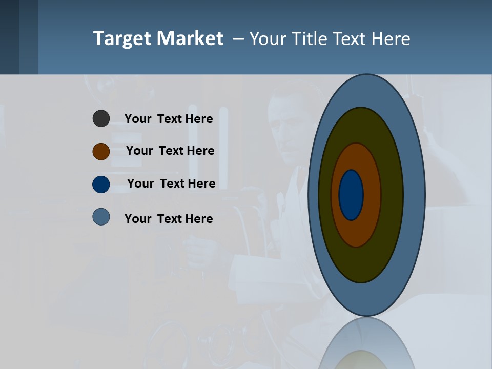 A Man In A White Lab Coat Is Holding A Large Object PowerPoint Template