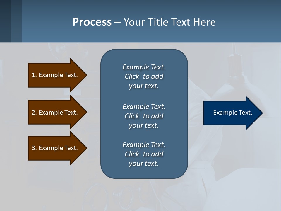 A Man In A White Lab Coat Is Holding A Large Object PowerPoint Template