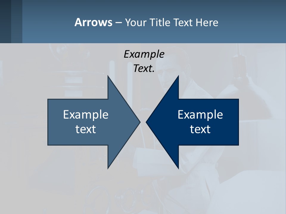 A Man In A White Lab Coat Is Holding A Large Object PowerPoint Template