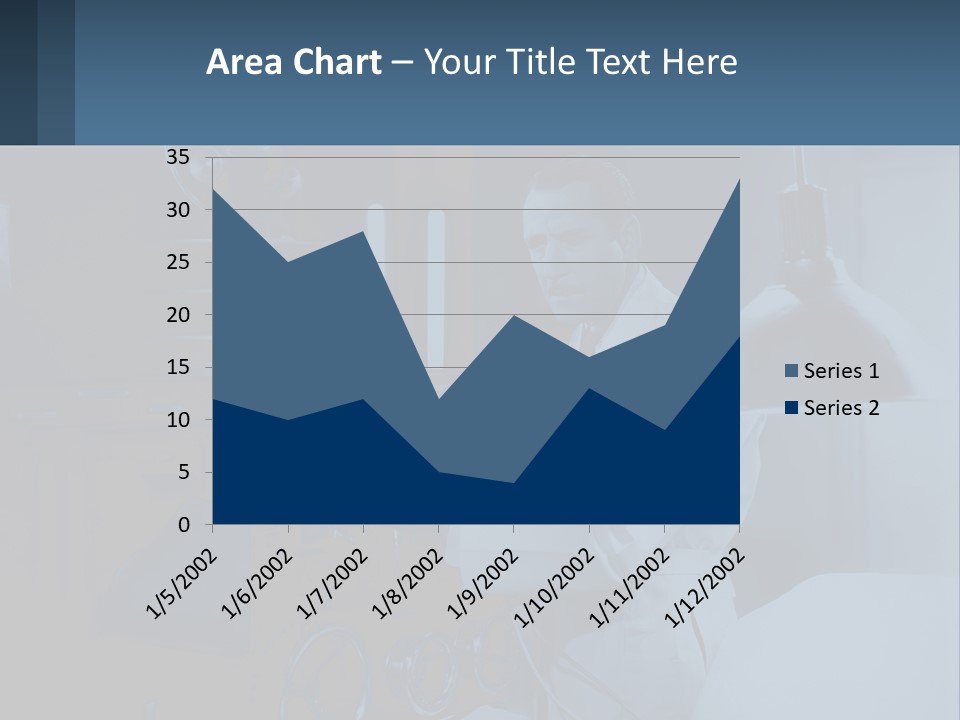 A Man In A White Lab Coat Is Holding A Large Object PowerPoint Template