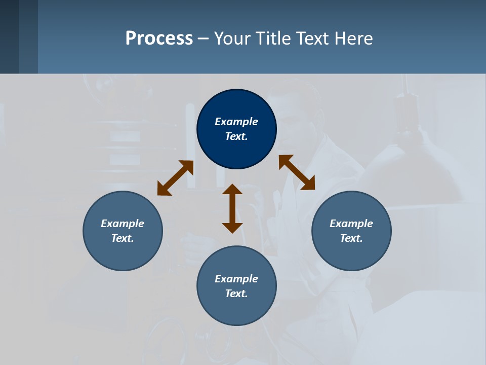 A Man In A White Lab Coat Is Holding A Large Object PowerPoint Template