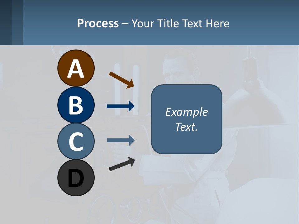 A Man In A White Lab Coat Is Holding A Large Object PowerPoint Template