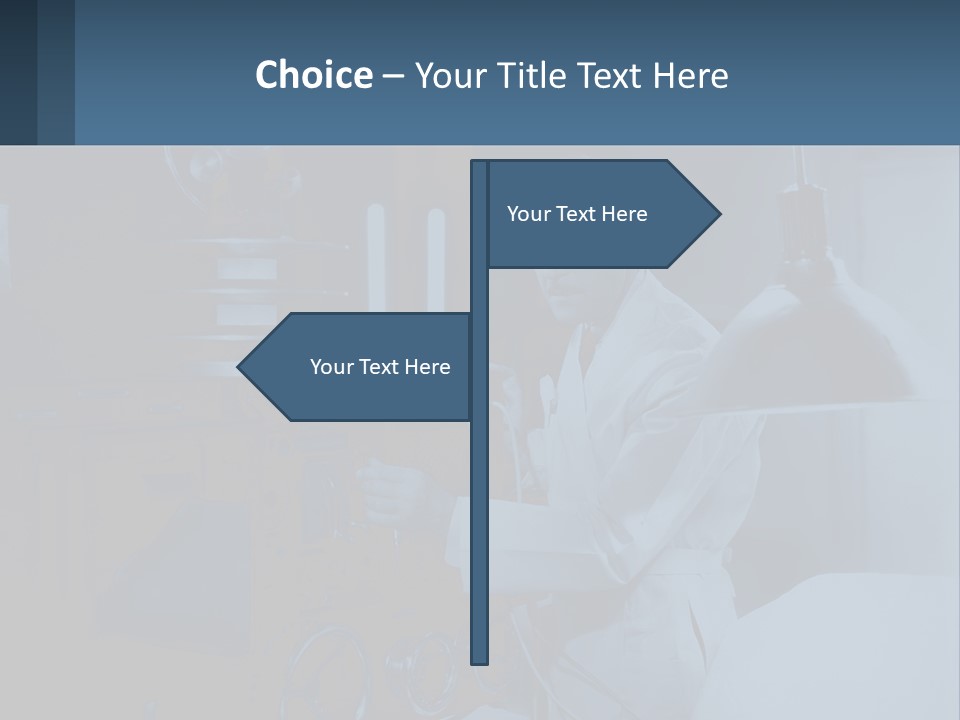 A Man In A White Lab Coat Is Holding A Large Object PowerPoint Template