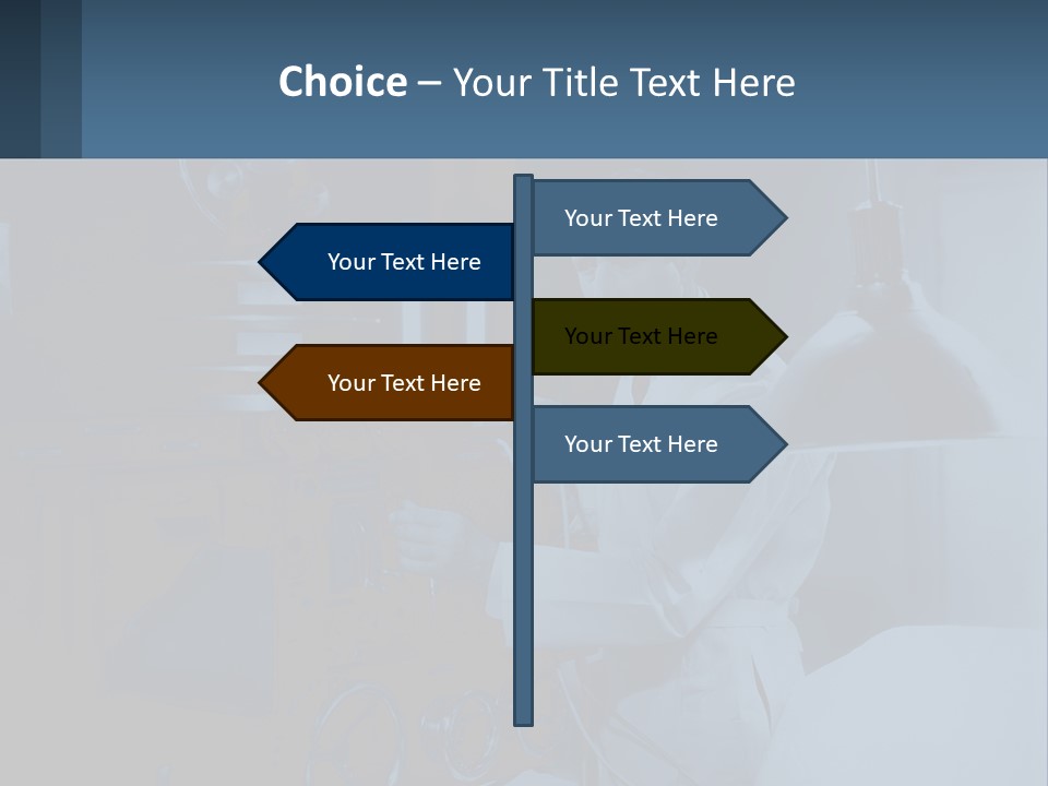 A Man In A White Lab Coat Is Holding A Large Object PowerPoint Template