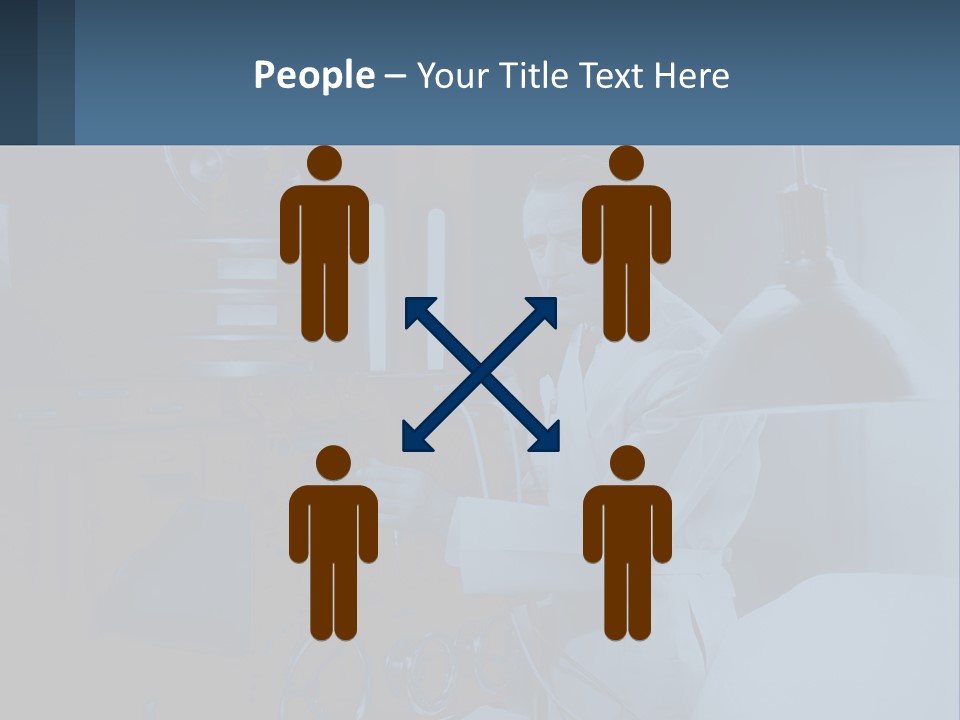 A Man In A White Lab Coat Is Holding A Large Object PowerPoint Template