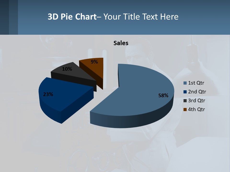 A Man In A White Lab Coat Is Holding A Large Object PowerPoint Template