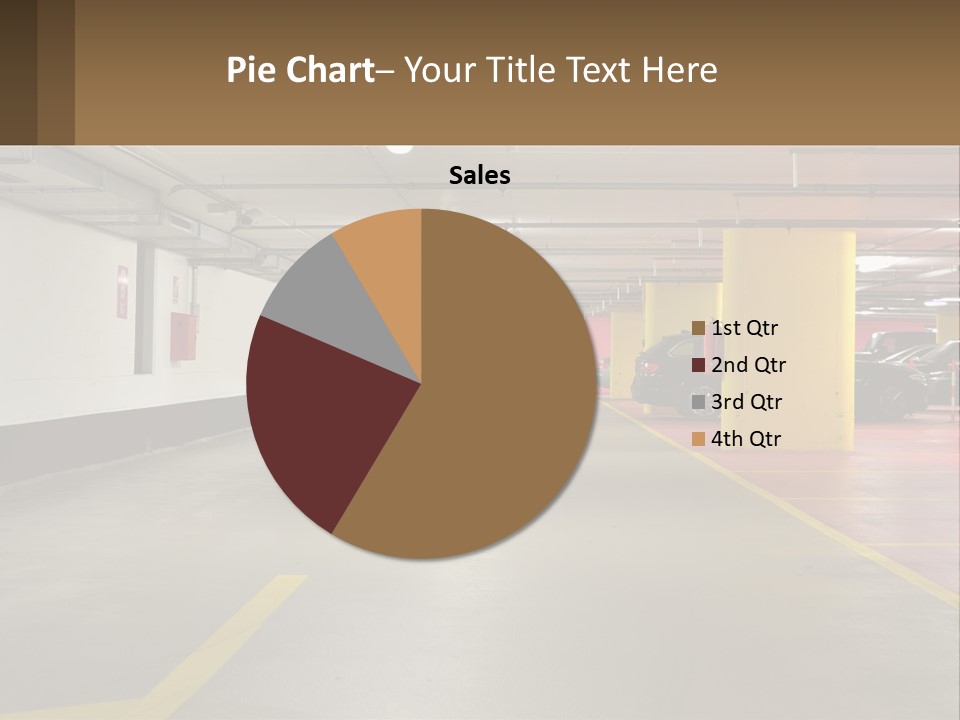 An Empty Parking Garage With Cars Parked In It PowerPoint Template