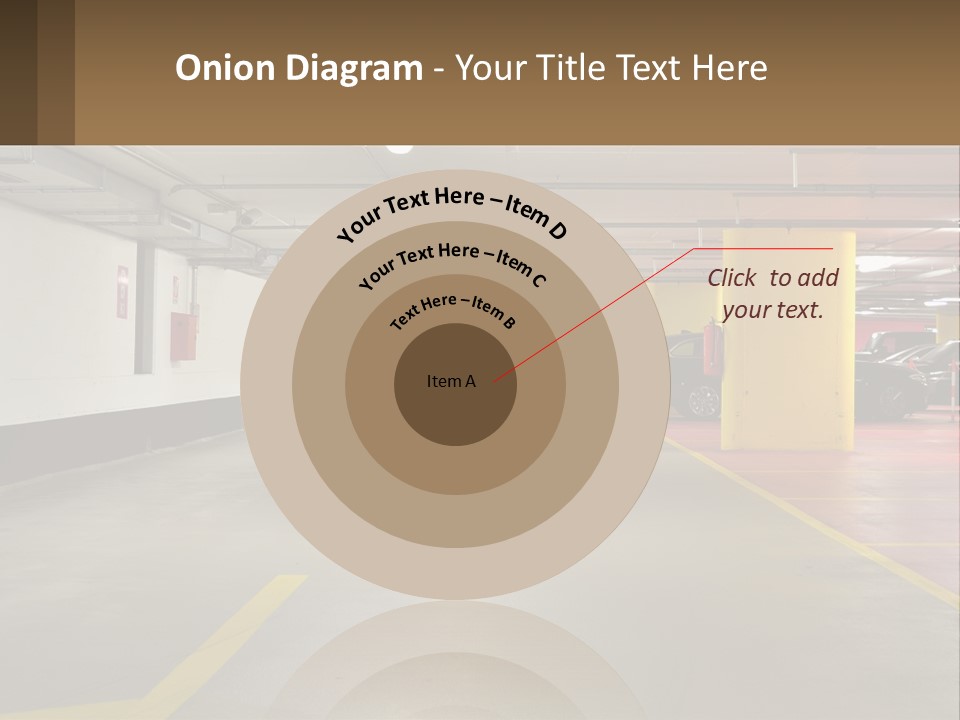 An Empty Parking Garage With Cars Parked In It PowerPoint Template
