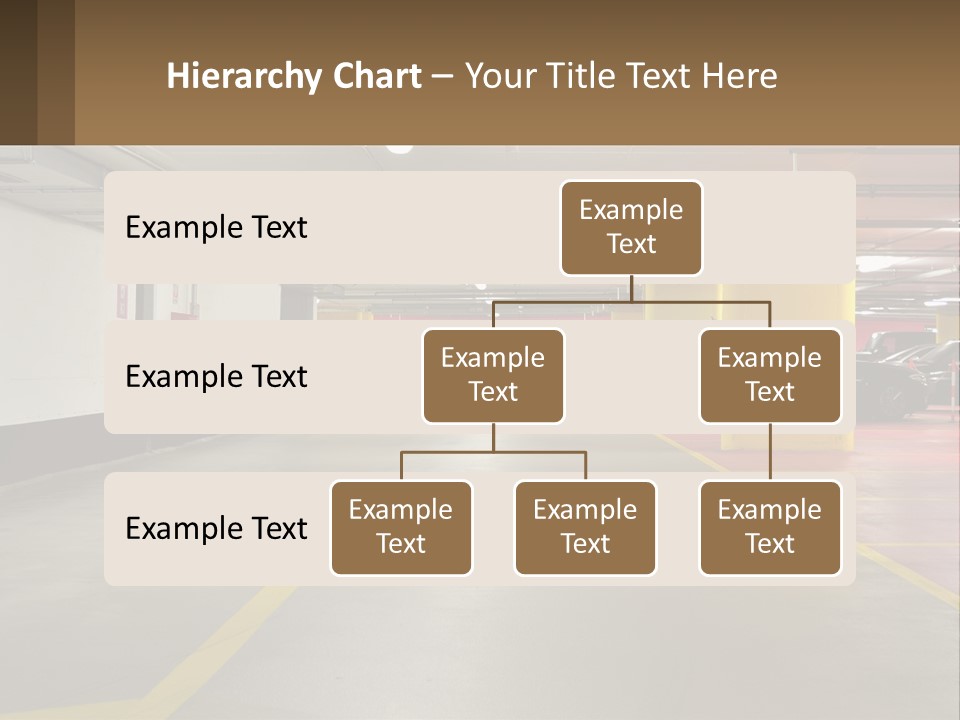 An Empty Parking Garage With Cars Parked In It PowerPoint Template