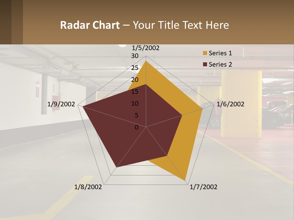 An Empty Parking Garage With Cars Parked In It PowerPoint Template