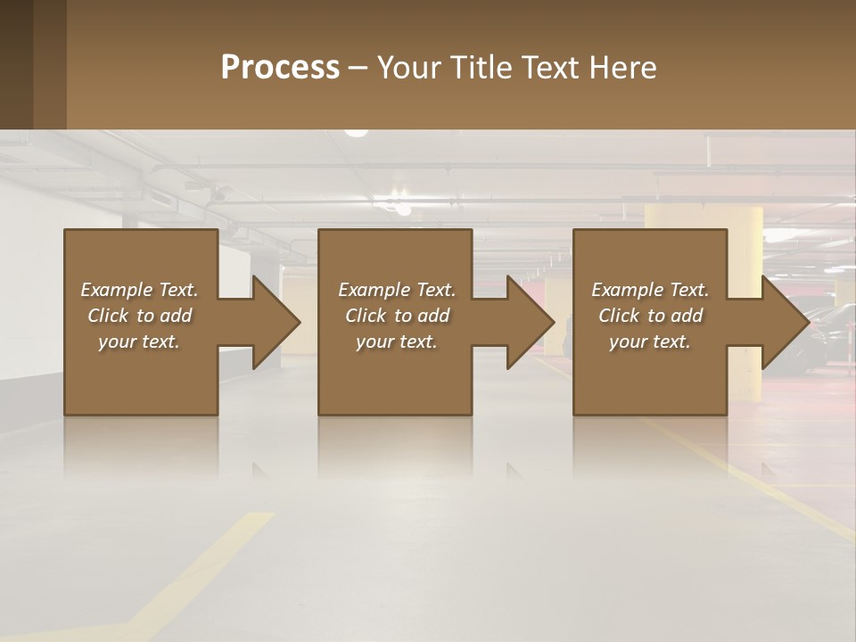 An Empty Parking Garage With Cars Parked In It PowerPoint Template