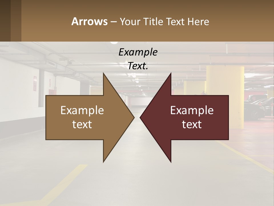 An Empty Parking Garage With Cars Parked In It PowerPoint Template