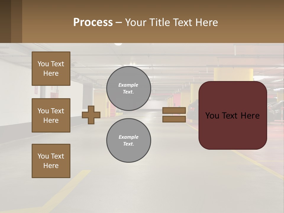 An Empty Parking Garage With Cars Parked In It PowerPoint Template